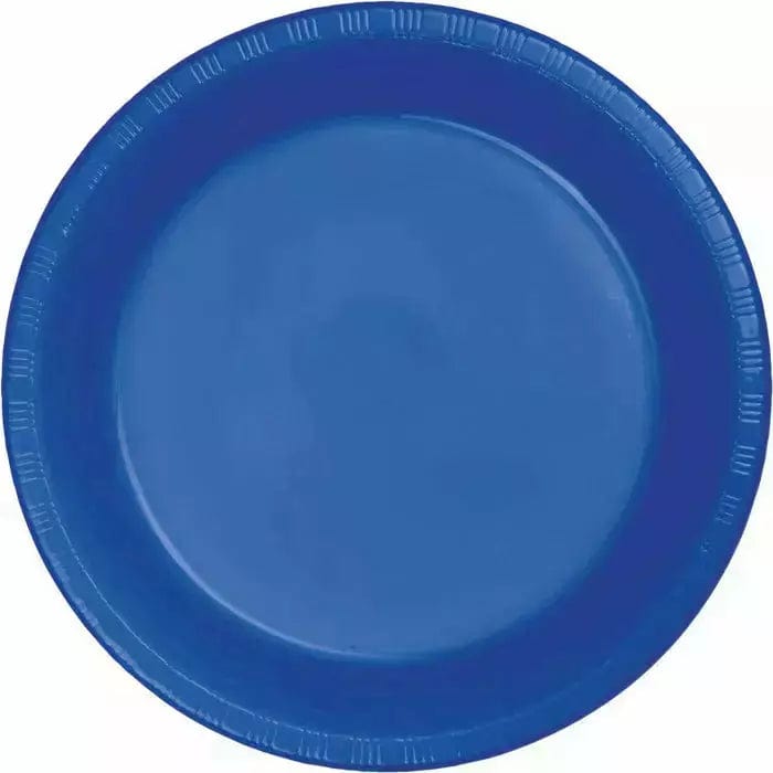 Creative Converting BASIC Cobalt Blue Plastic Dessert Plates