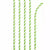 Creative Converting BASIC Fresh Lime Green Striped Paper Straws