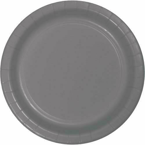 Creative Converting BASIC Glamour Gray Lunch Plates 24ct