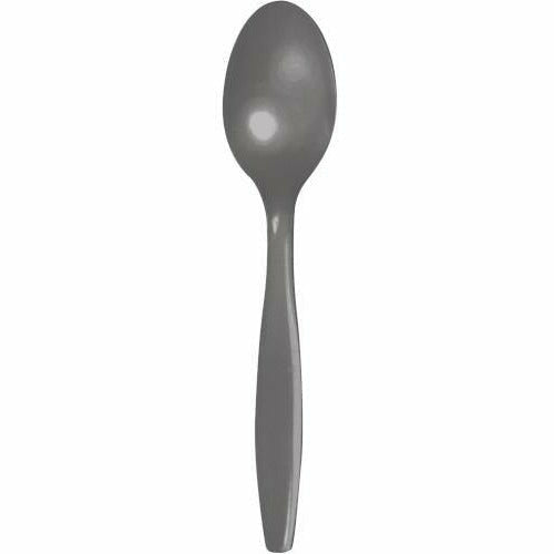 Creative Converting BASIC Glamour Gray Spoons 24ct