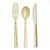 Creative Converting BASIC Gold Hammered Assorted Plastic Cutlery