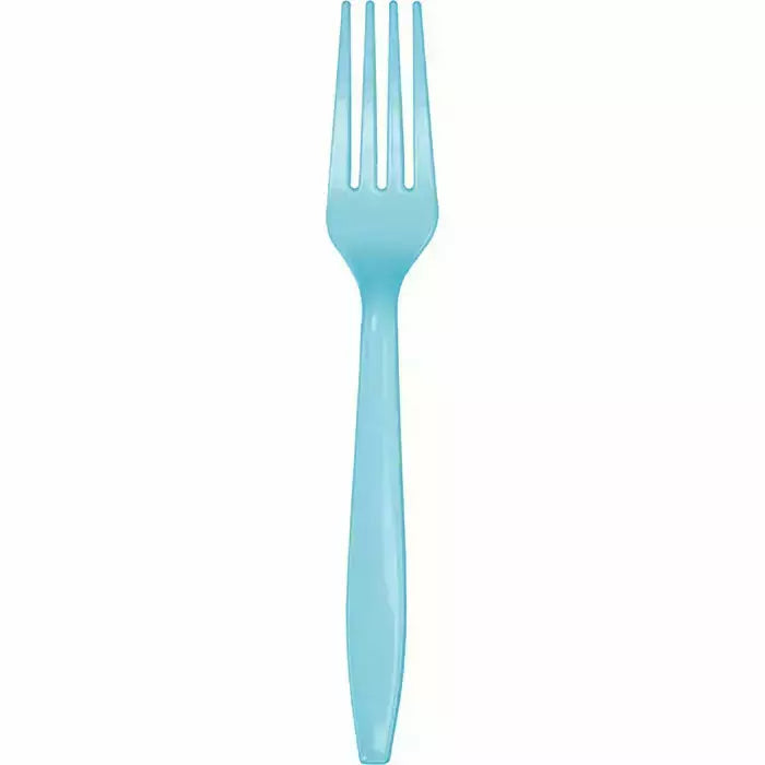 Creative Converting BASIC Pastel Blue Plastic Forks