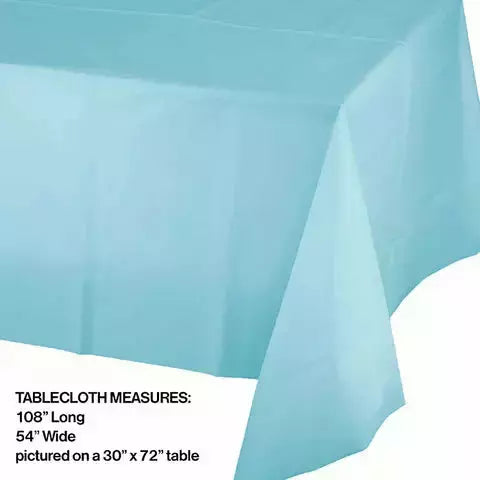Creative Converting BASIC Pastel Blue Plastic Rectangular Tablecover