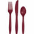 Creative Converting BASIC Premium Burgundy Assorted Plastic Cutlery