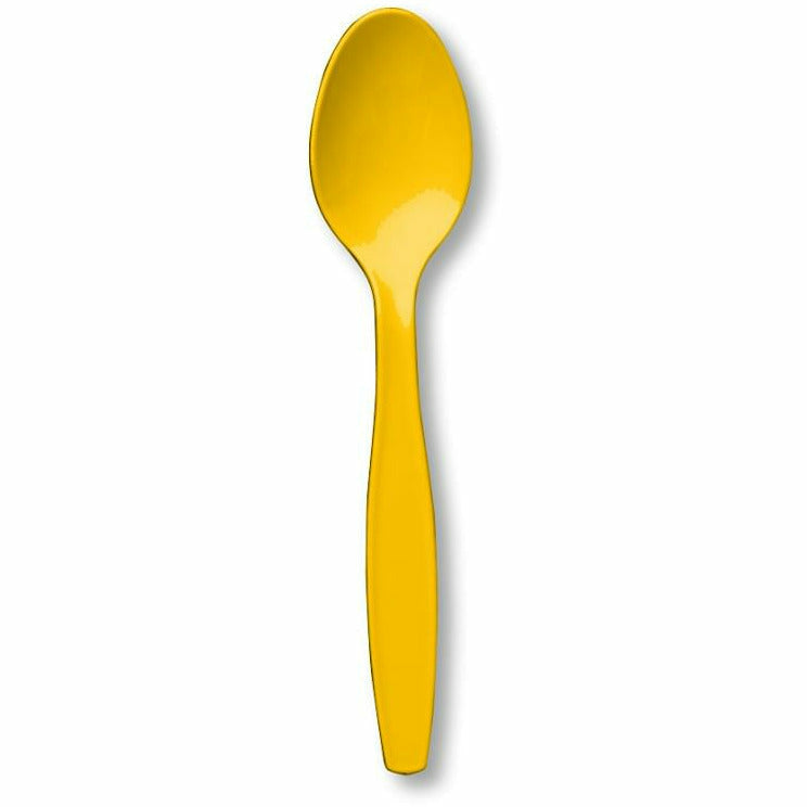 Creative Converting BASIC Premium School Bus Yellow Spoons