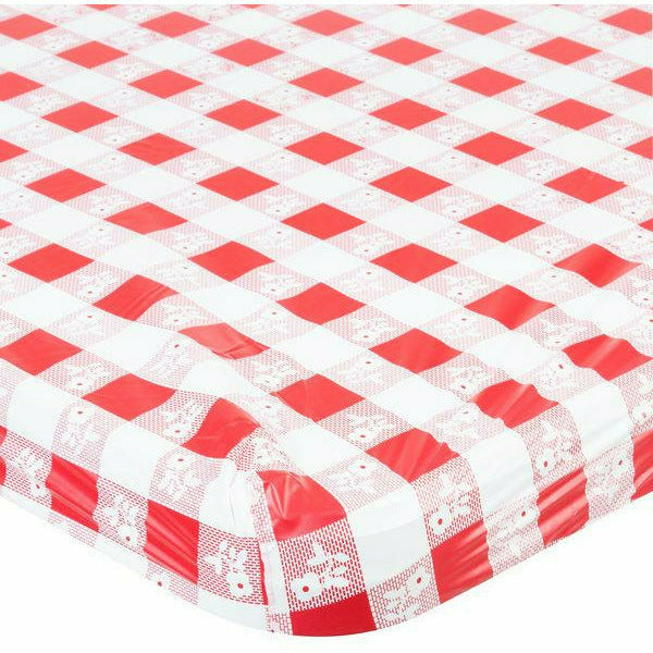Creative Converting BASIC Red Gingham Tablecloth