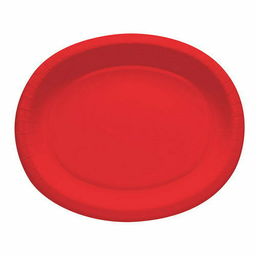 Creative Converting BASIC Red Oval Platter