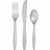Creative Converting BASIC Shimmering Silver Assorted Plastic Cutlery
