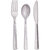 Creative Converting BASIC Silver Hammered Assorted Plastic Cutlery