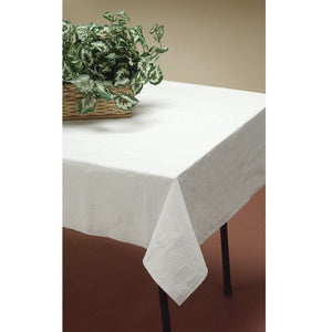 Creative Converting BASIC White Linette Disposable Table Covers