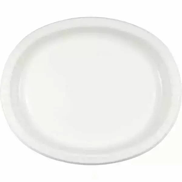 Creative Converting BASIC White Oval Platter