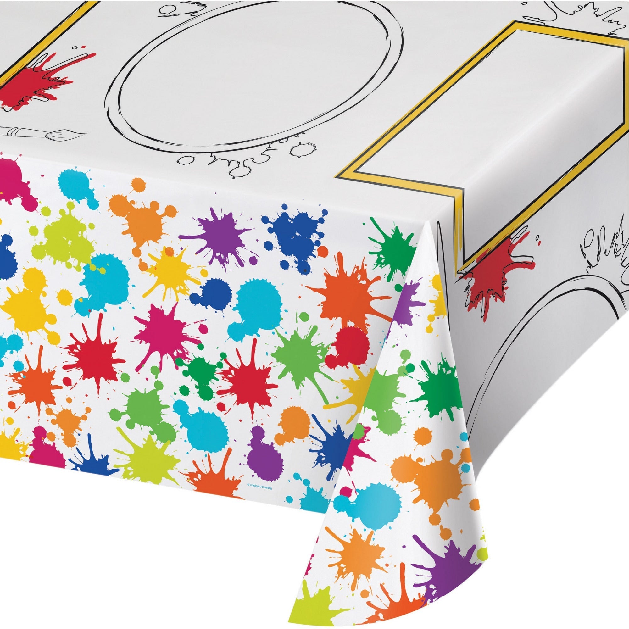 Creative Converting BIRTHDAY Art Party Tablecover