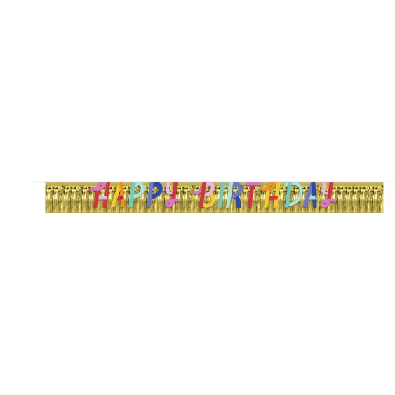 Creative Converting BIRTHDAY BIRTHDAY CONFETTI LETTER BANNER WITH FRINGE