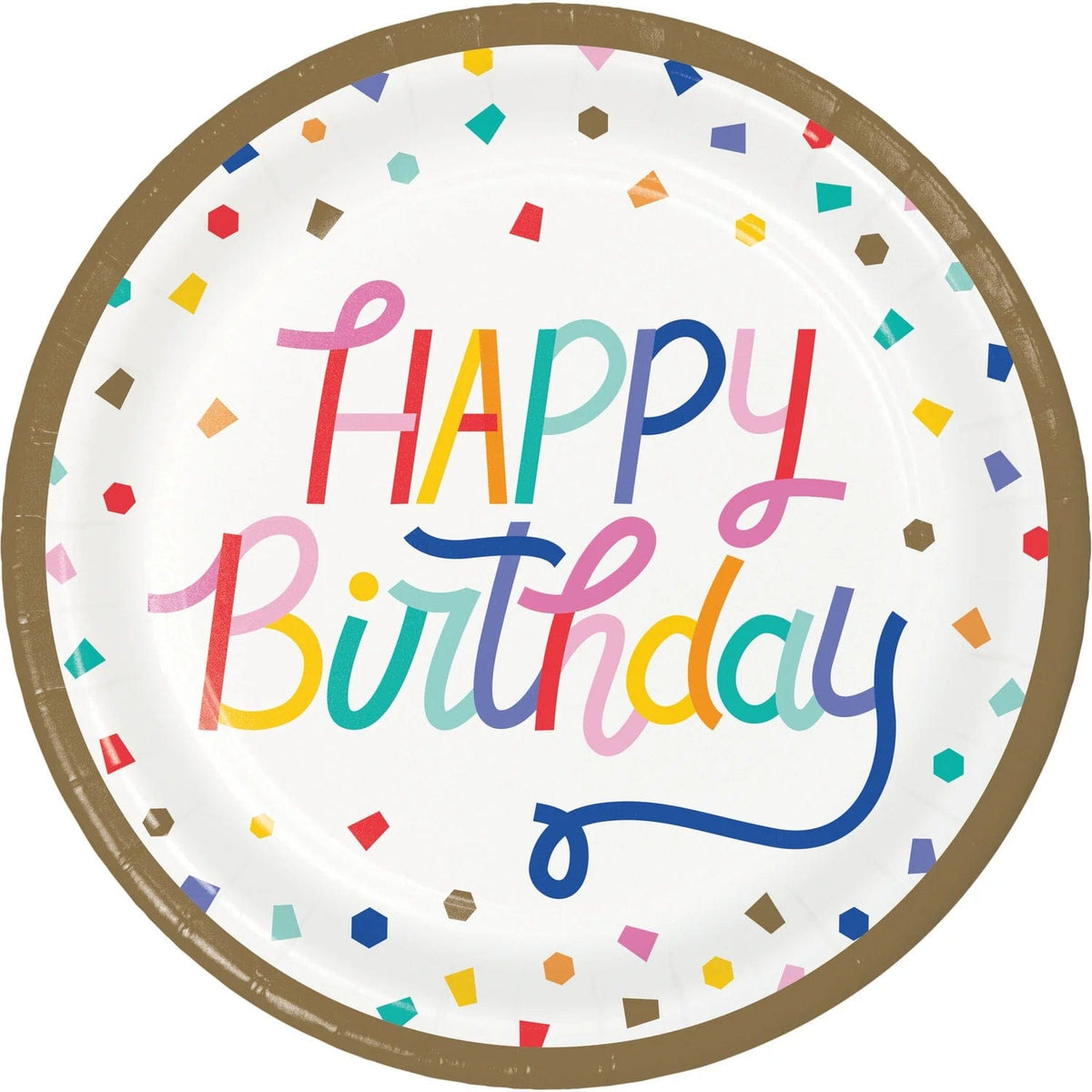 Creative Converting BIRTHDAY Birthday confetti plates - 9&quot;