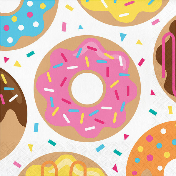 Creative Converting BIRTHDAY Donut Time Paper Lunch Napkins