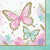 Creative Converting BIRTHDAY Golden Butterfly Napkins
