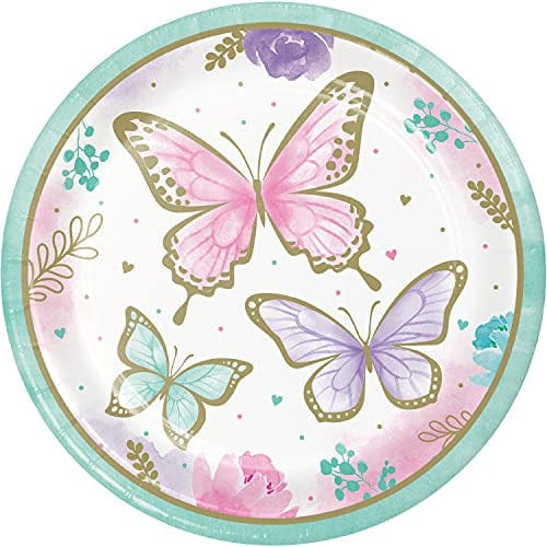 Creative Converting BIRTHDAY\ Golden Butterfly Paper Plates