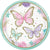 Creative Converting BIRTHDAY\ Golden Butterfly Paper Plates