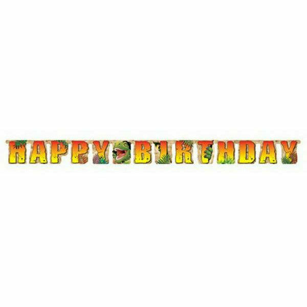 Creative Converting BIRTHDAY: JUVENILE Dino Blast Jointed Birthday Banner