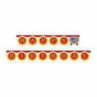 Creative Converting BIRTHDAY: JUVENILE Flaming Fire Truck Letter Banner