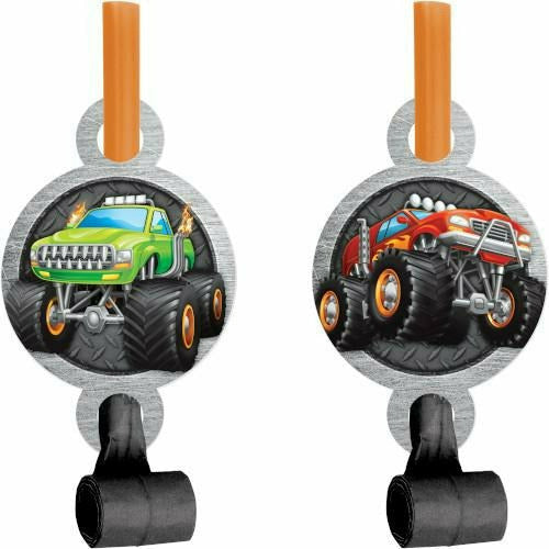 Creative Converting BIRTHDAY: JUVENILE Monster Truck Rally Blowouts with Medallion 8ct