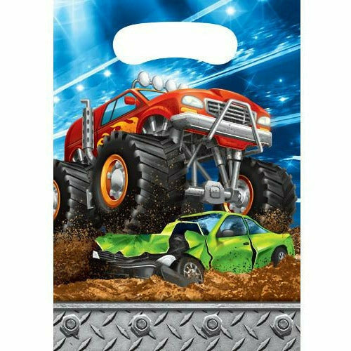 Creative Converting BIRTHDAY: JUVENILE Monster Truck Rally Favor Bags 8ct