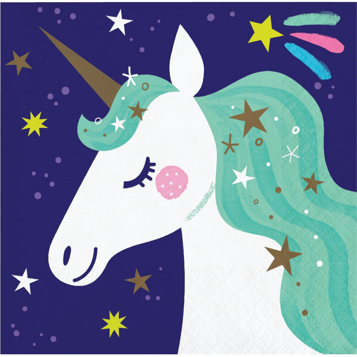 Creative Converting BIRTHDAY: JUVENILE UNICORN GALAXY BEVERAGE NAPKINS