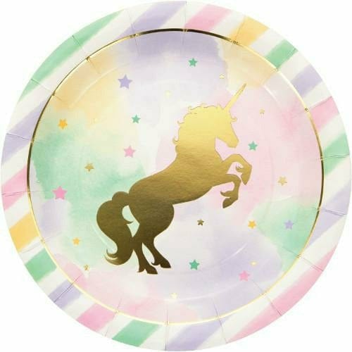Creative Converting BIRTHDAY: JUVENILE Unicorn Sparkle Dinner Plates 8ct