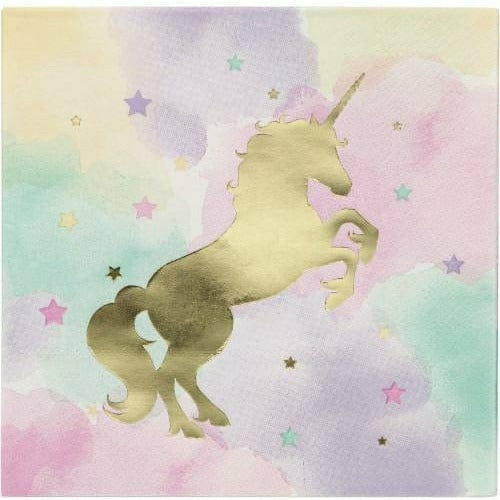 Creative Converting BIRTHDAY: JUVENILE Unicorn Sparkle Lunch Napkins 16ct