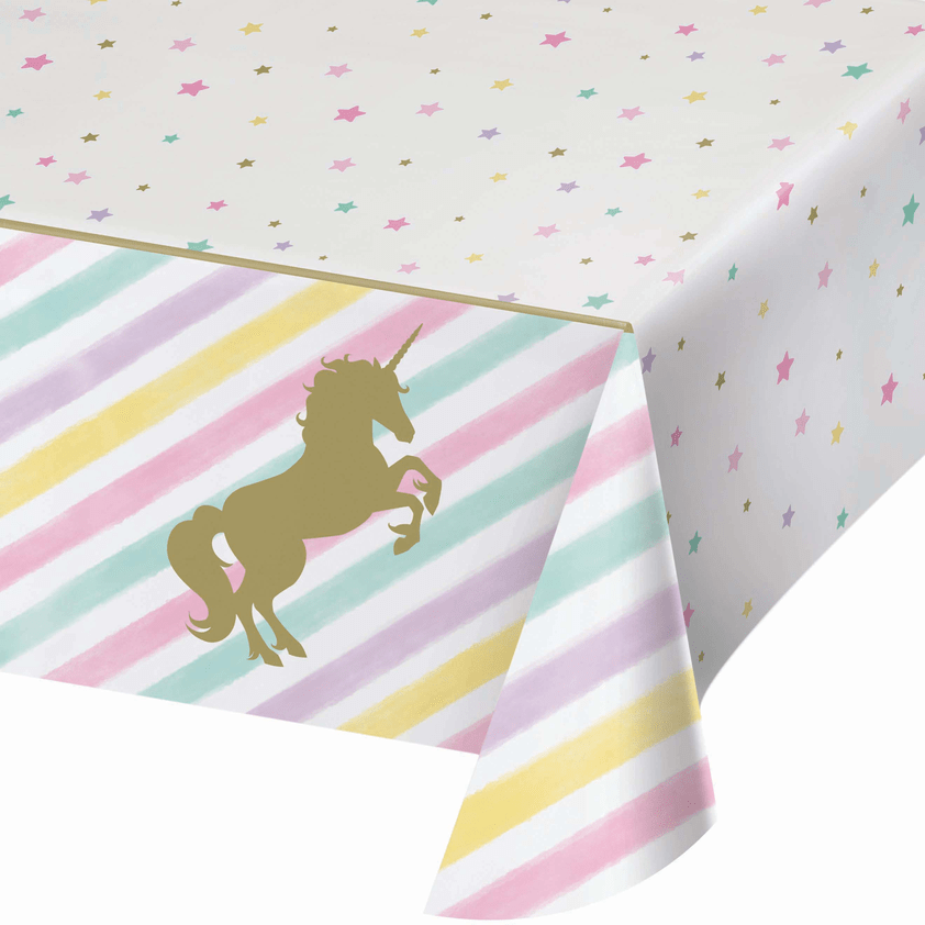 Creative Converting BIRTHDAY: JUVENILE Unicorn Sparkle Plastic Tablecover