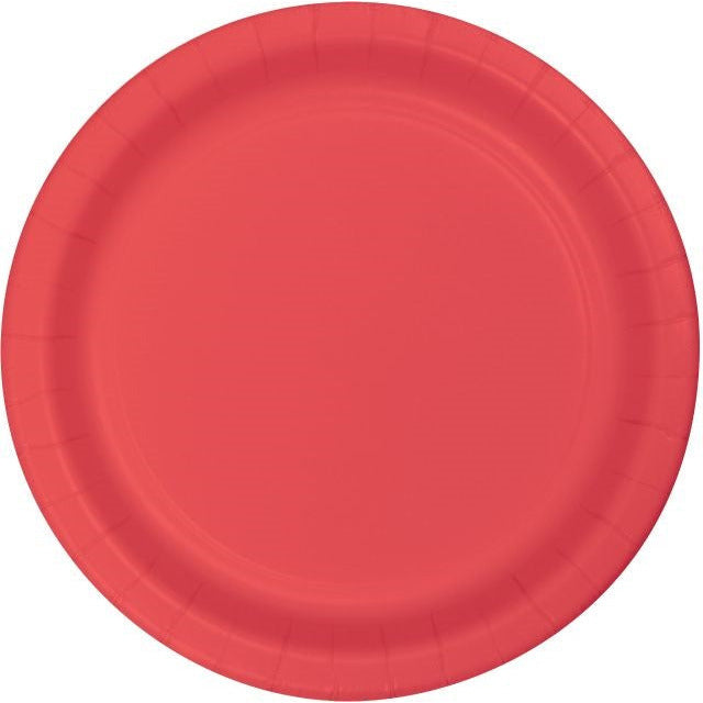 Creative Converting BIRTHDAY Luncheon Plates - Coral, 7 in.