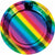 Creative Converting BIRTHDAY Rainbow Foil Dessert Plates 8ct