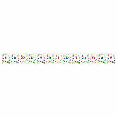 Creative Converting BIRTHDAY Rainbow Foil DIY Pennant Banner