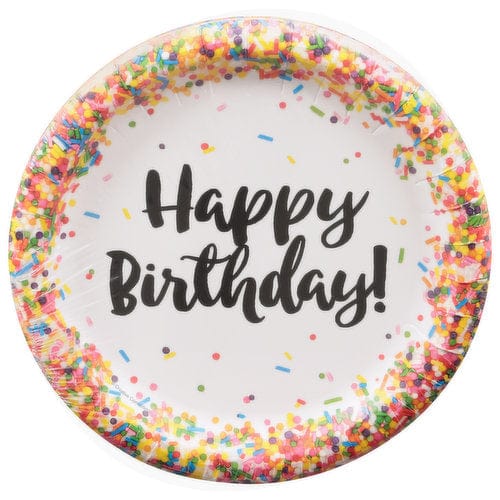 Creative Converting BIRTHDAY Sprinkles birthday plates - 9"