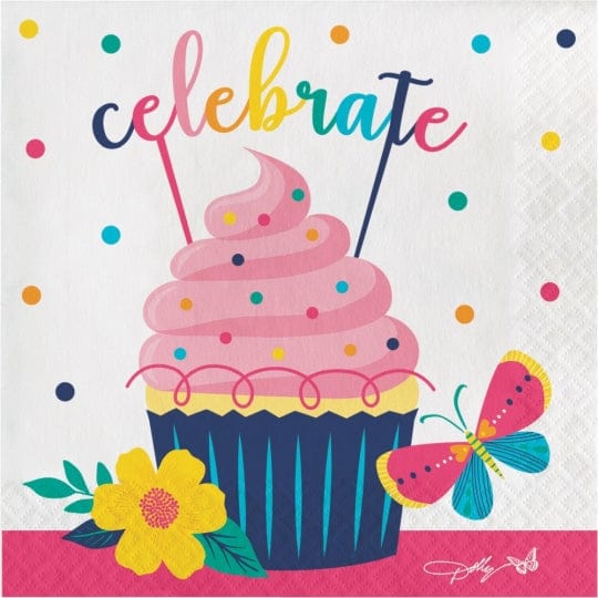 Creative Converting BIRTHDAY The Dolly Parton Collection - Blossoming Beauty Celebrate Lunch Napkins