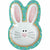 Creative Converting Easter Treats Bunny Shaped Plate