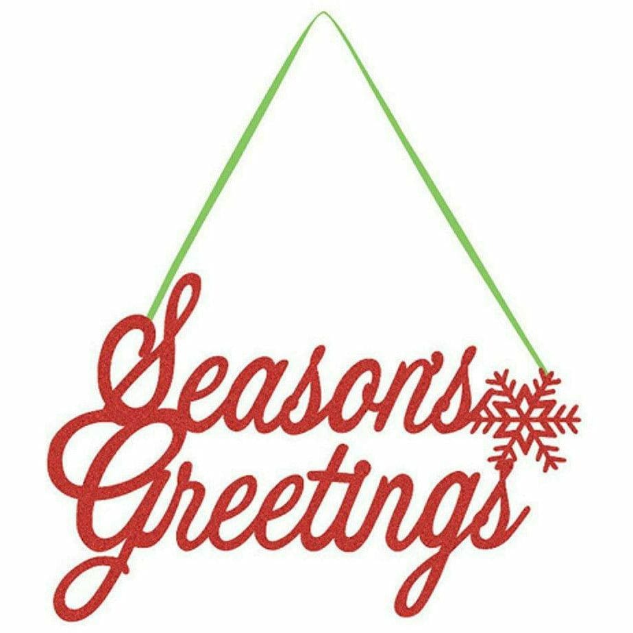 Creative Converting HOLIDAY: CHRISTMAS Seasons Greetings Glitter Sign