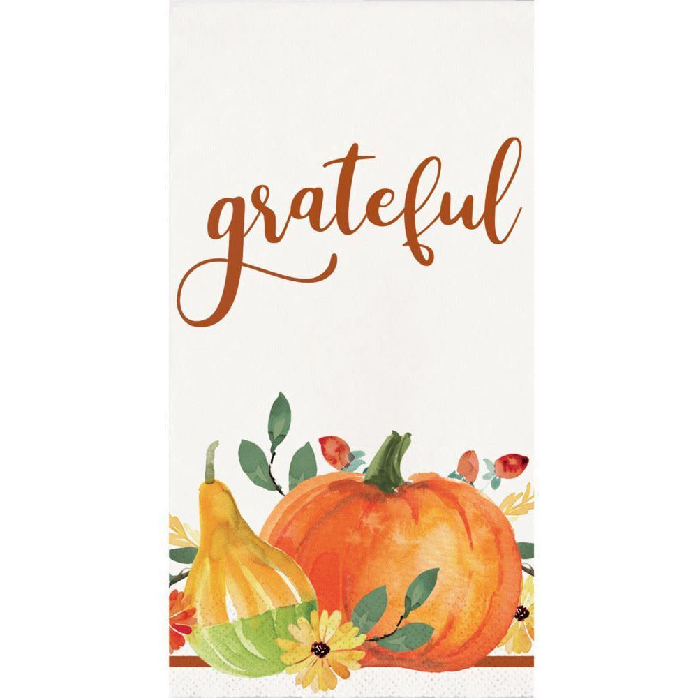 Creative Converting HOLIDAY: FALL Giving Thanks "Grateful" Fall Thanksgiving Guest Napkins