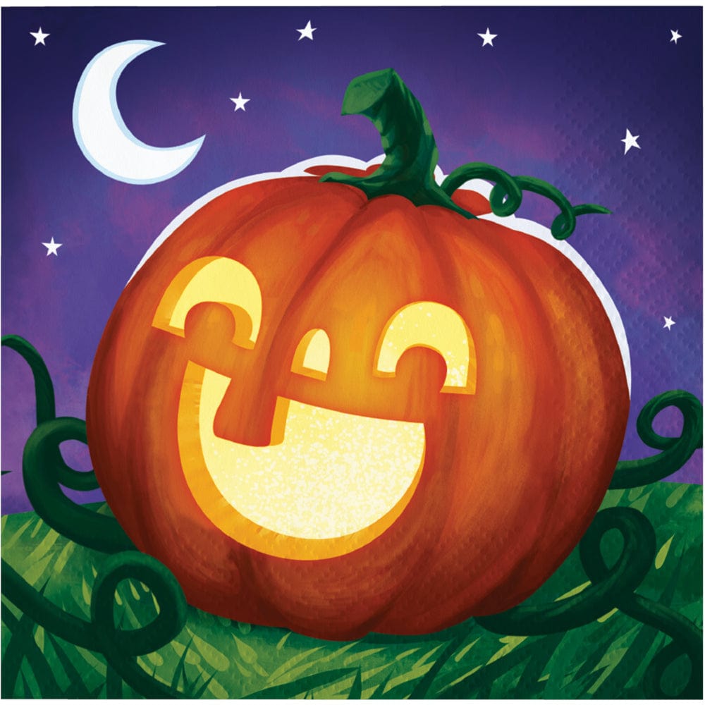 Creative Converting HOLIDAY: HALLOWEEN Smiling Pumpkins Beverage Napkins