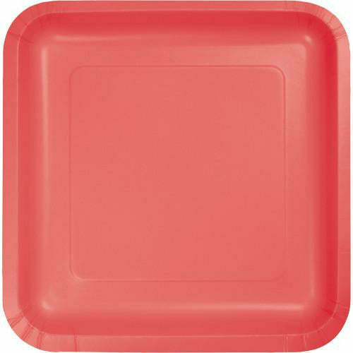 Creative Converting LUAU CORAL 7IN SQUARE PLATES