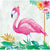 Creative Converting LUAU Flamingo Floral Beverage Napkin