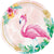 Creative Converting LUAU Flamingo Floral Dessert Plate