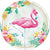 Creative Converting LUAU Flamingo Floral Dinner Plate