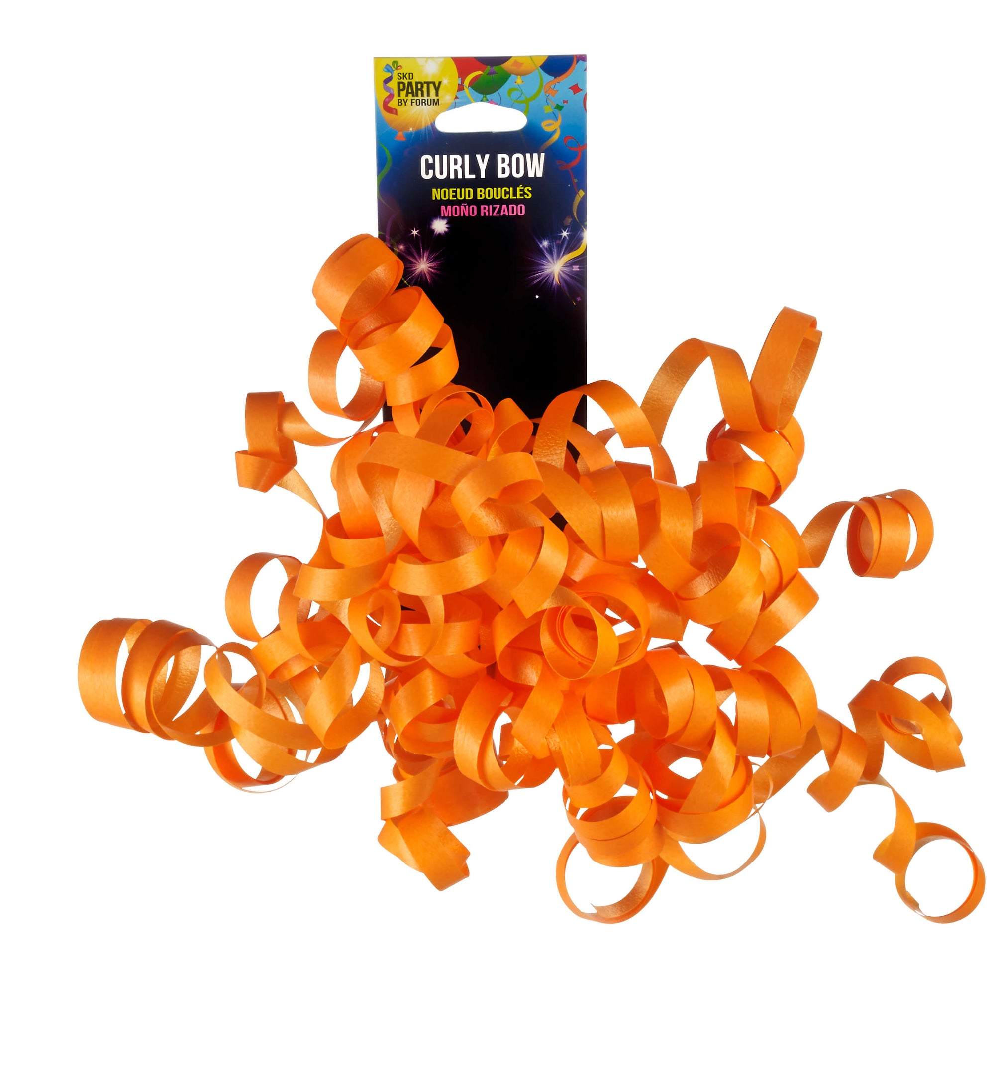 Lacquer Curly Bow-Neon Orange