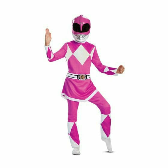 Disguise COSTUMES Girls M (7-8) Girls Pink Ranger Deluxe Costume