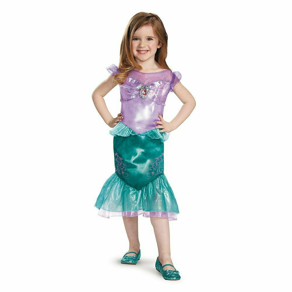 Ariel The Little Mermaid Disney Toddler Classic Toddlers Costume, Girl's, Size: 3T-4T, Green