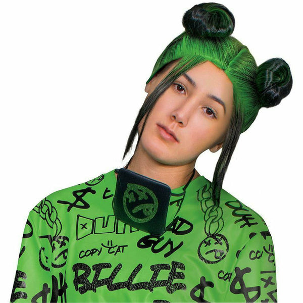 Adult Billie Eilish Double Bun Wig Green Ultimate Party Super