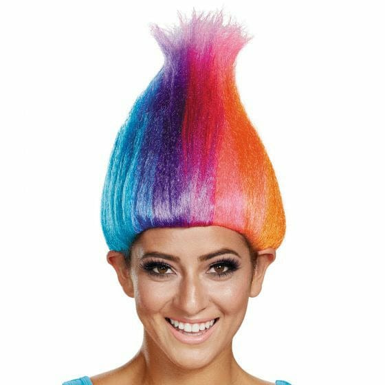 Disguise COSTUMES: WIGS Rainbow Colored Licensed Adult Trolls Wig
