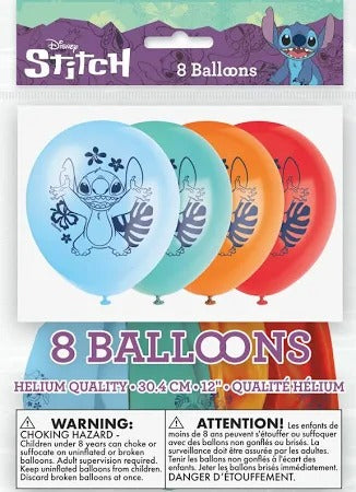 Lilo &amp; Stitch Balloons - 8 Count, 12 inches