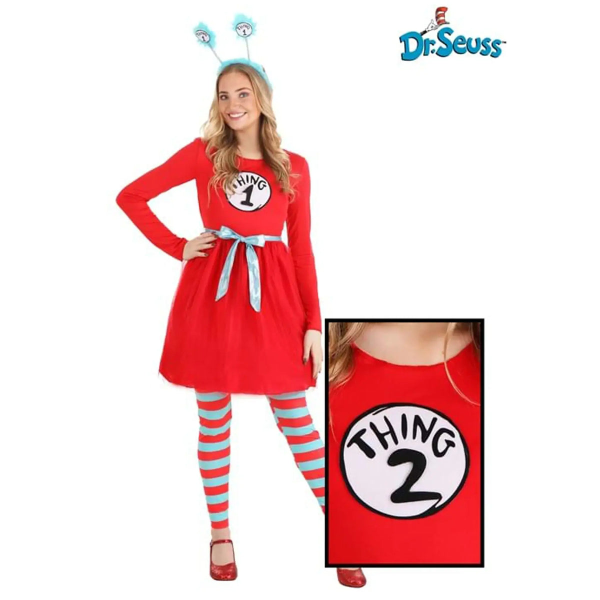 Womens Dr. Seuss Thing 1 & 2 Costume